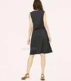 NWT Ann Taylor LOFT Charcoal Gray Draped Crossover Stylist Beautiful Dress XS/S