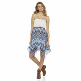NWT Almost Famous Cute Stylist Lace Handkerchief Hem Strapless Juniors Dress