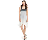 NWT DKNY Jeans Beautiful Ombré Shading Sleeveless Stylist Asymmetrical hem Dress