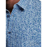 NWT OLD NAVY Slim-Fit 100% Cotton Twill Long Sleeve Blue Floral Shirt For Men