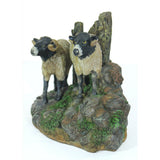 NEW Double Ram/Goat/Sheep Beautiful Resin Figurine Collectible 5" Animal Figure
