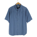NWT HABIT Men Kestrel Creek Solar Factor UPF 30 Short Sleeve Ripstop River Shirt