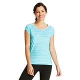 C9 Champion Women Active Print Tech Tee UV Protection Shirt Duo Dry Top Blue M