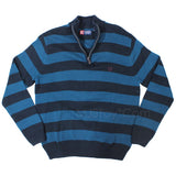 CHAPS by Ralph Lauren Men 100% Cotton 1/4 Zip Pullover Sweater StripesSweae