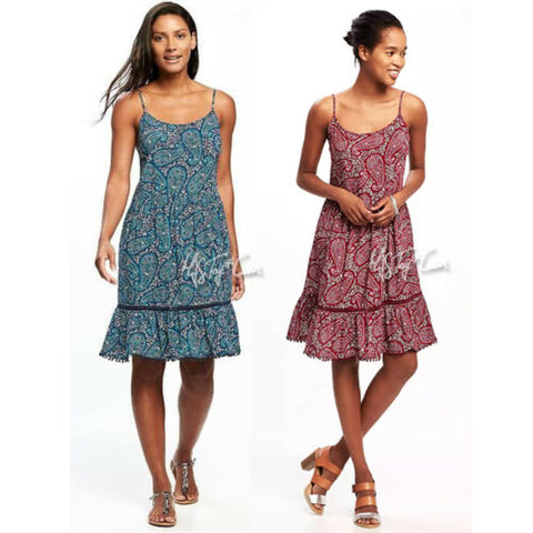 old navy summer dresses NWT OLD NAVY Cute Soft Stylist Women Pom-Pom-Trim A-line Swing Summer – JNL Trading