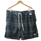 CARIBBEAN JOE men swim trunk swimsuit board shorts Stripe/Plaid Beach Style