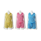 NWT Women's Juicy Couture Hooded Henley Hooded Terry Romper Flirty Back 3 color