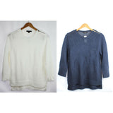 NWT ANN TAYLOR Women's 3/4 Sleeve Knit Shoulder Zip Anchor Sweater MSRP $89