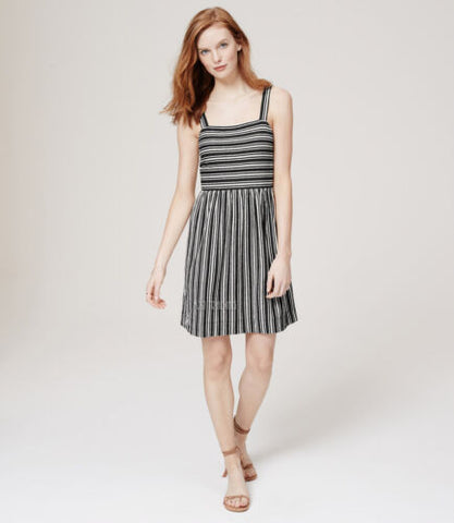 NWT Ann Taylor LOFT 100% Cotton Striped Strappy Flare Summer Beach Dre JNL Trading NWT Ann Taylor LOFT 100% Cotton Striped Strappy Flare Summer Beach Dre JNL Trading