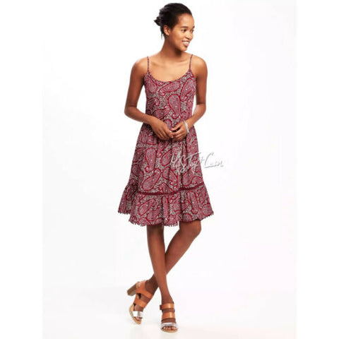 NWT OLD NAVY Cute Soft Stylist Women Pom-Pom-Trim A-line Swing Summer JNL Trading NWT OLD NAVY Cute Soft Stylist Women Pom-Pom-Trim A-line Swing Summer JNL Trading