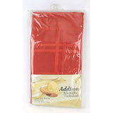 NEW Addison Microfiber Resist Stain Tablecloth Oblong Holiday Color Gold/Red