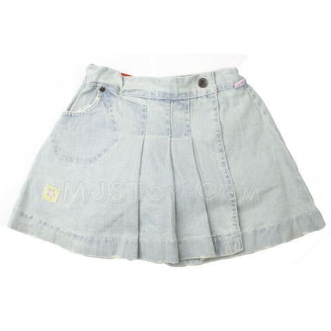 Shilav Toddler Girl Adjustable Waist Adorable Cute Pleated Denim Skirt