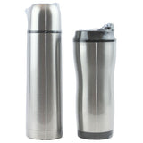 NEW Thermo Perfect 2 Pc Stainless Steel Thermal Coffee Set Vacuum Bottle+Tumbler