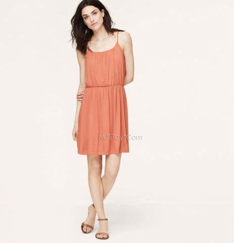 NWT Ann Taylor LOFT SHIRRED SPAGHETTI STRAP Comfy Perfect Soft Summer JNL Trading NWT Ann Taylor LOFT SHIRRED SPAGHETTI STRAP Comfy Perfect Soft Summer JNL Trading