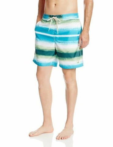 Caribbean Joe Men's Swim Trunk Swimwear Surf Board Short Blue Baltic