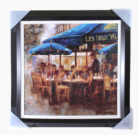New Picture Les Deux Magots cafe Paris France Faux Canvas Wall Frame Art Work