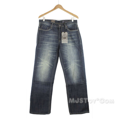 NWT T K AXEL Premium Grade Ellington Wash Denim Men's Jeans Relaxed Straight Fit