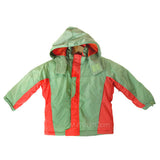 NWT Shilav Toddler Boy Green Red Warm Nylon Jacket Cozy Hooded Winter Coat 2T/3T