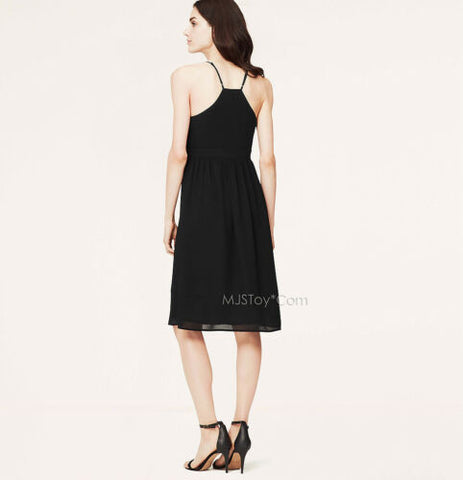 NWT Ann Taylor LOFT RACERBACK Black CAMI Stylish Casual Lite Summer Dr – JNL Trading