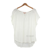 NWT Philosophy Women Dolman Scoop Neck High-Low Top Blouse White/Blue/Black