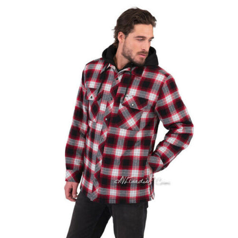 NWT Boston Traders Hooded Plaid Flannel Shirt Jacket Warm Quilted Lini –  JNL Trading