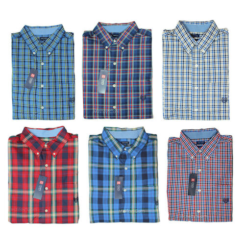 NWT CHAPS by Ralph Lauren Plaid Checks Easy Care Long Sleeve