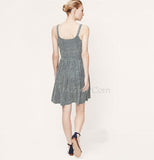 NWT Ann Taylor LOFT MINI CHEVRON PRINT TANK Cute Comfy Flattering Dress SZ S/M