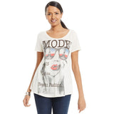NWT Style & Co. Mode Graphic Tee MODE Paris City of Lights Best in Fashion Sz L
