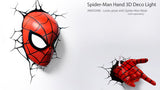 NEW Marvel Ultimate Spider-Man Hand 3D Deco Wall Art Night Light LED Crack