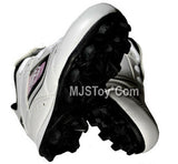 NIB Rawlings WHITE BASEBALL CLEATS Shoes CLEATED Shoe Kids Size Rubber Spikes