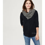 NWT Ann Taylor LOFT Beautiful Soft Jersey Collarless Knit Blouse Shirt Navy XS