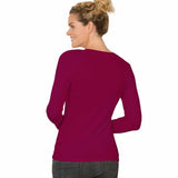 Eddie Bauer Women's Long Sleeve Scoop/V-Neck Cotton Slim Tee T-Shirt