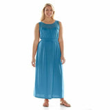 NWT Juniors' Plus Size Wrapper Illusion Smocked Knit Maxi Dress Size 1X/2X/3X