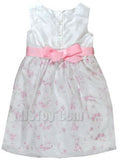 NWT Cute Dressy Sunday White Embroidered Easter Girl Pink Flower Dress