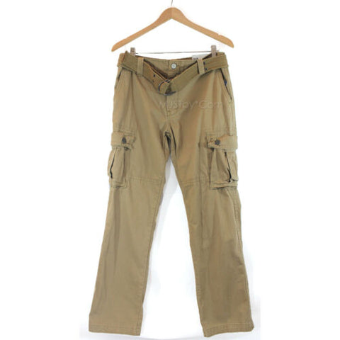 Old Navy Men's Belted Straight-Leg Cargos Pants 100% Cotton Utility Pant