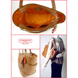 NWT COACH F23284 Tote Bag Smooth Park Leather Carryall British Tan Handbag Purse