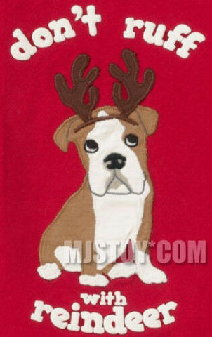 NWT GYMBOREE Don't Ruff with Reindeer PUP with antler T-Shirt Red