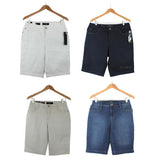 NWT Nine West Jeans Women Lucie Bermuda Denim Short Pants Size 6-16 in 4 Colors