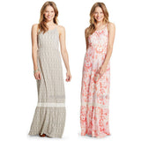 NWT Mossimo Supply Co. Beautiful Printed Maxi Long Pink Floral or Gray Geo Dress