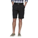 Haggar H26 Men's Solid Performance Soft Cool Flat Front Khaki Shorts