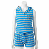 NWT Women's Juicy Couture Hooded Henley Hooded Terry Romper Flirty Back 3 color
