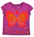 NWT Children's Place Glittery Butterfly Graphic T-Shirt