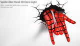 NEW Marvel Ultimate Spider-Man Hand 3D Deco Wall Art Night Light LED Crack