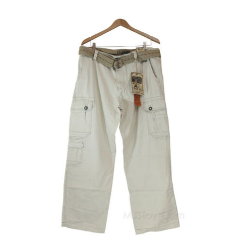 IRON Co. Relaxed Straight Leg Standard Fit Men's Vintage Cargo Khaki Pants