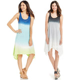 NWT DKNY Jeans Beautiful Ombré Shading Sleeveless Stylist Asymmetrical hem Dress