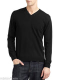 Calvin Klein CK Men 100% Extra Fine Merino Wool Luxurious V-Neck Sweater