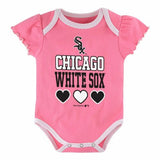 NWT Major League Baseball MLB Chicago White Sox Girl Onepiece Bodysuit 3 Pc Set