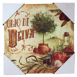 NEW Italian Canvas Art Wall Picture Antipesto/Olive/Olio Oliva Kitchen/Cafe Arts