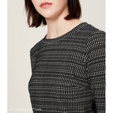 NWT Ann Taylor LOFT GEO STRIPE FLIPPY Stylist Cute Adorable Fall Winter DRESS