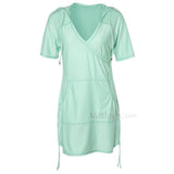 NWT Free Country Sun Splash Mesh Swim Quick Dry Hooded Light Cover Up SPF S-XXL